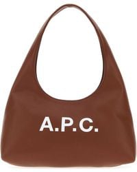 A.P.C. - Synthetic Leather Small Ninon Shoulder Bag - Lyst