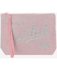 Mc2 Saint Barth - Aline Lurex Clutch Met Logo - Lyst
