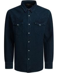 RRL - Suede Western Shirt Shirts - Lyst