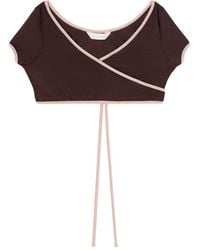 Palm Angels - Cap Sleeves Bikini Top - Lyst