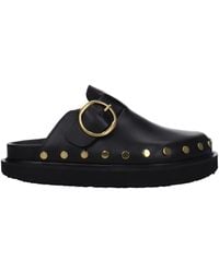 Isabel Marant - Pantoffeln und Hufe Frauen Leder schwarz - Lyst