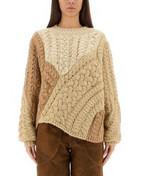 Isabel Marant - Patchwork Cable Knit Sweater Marant Étoile - Lyst