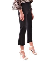 Pinko - Cropped Trousers With Slight Flare Hem - Lyst