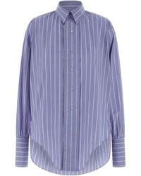 Maison Margiela - Gestreept Katoenen Overhemd - Lyst