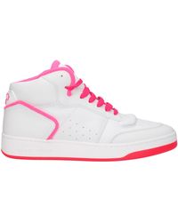 Saint Laurent - Sneakers Sl80 Mens Leather White/pink Fluo - Lyst