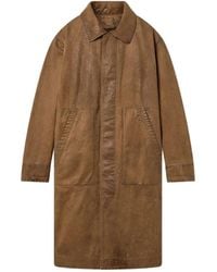 Golden Goose - Journey Trench Coat Phil Waxed Twill Leather Datails - Lyst