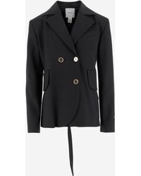 Patou - Tailored Jacket With Wool Belt - Lyst