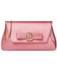 Versace - Gianni Ribbon Clutch With Decoration - Lyst