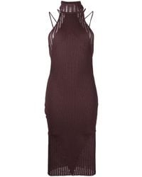 ANDREADAMO - Geribbelde Midi -jurk - Lyst