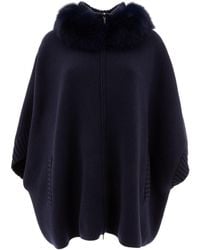Giovi - Wool And Cashmere Poncho Coats - Lyst