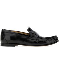 Fendi - Leather Scrunch Loafers - Lyst