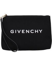 Givenchy - Pochette Donna Tessuto Nero - Lyst