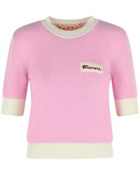 Marni - Roze Wolmix Trui - Lyst
