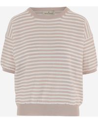 Bruno Manetti - Striped Cotton Sweater - Lyst