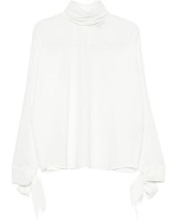 Emporio Armani - Crepe Blouse - Lyst