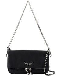 Zadig & Voltaire - Billetera de roca nano en la cadena Leather Black - Lyst