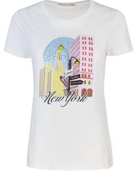 Liu Jo - T Shirt Bianca Con Stampa - Lyst