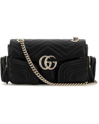 Gucci - Leather Small Gg Marmont Shoulder Bag - Lyst