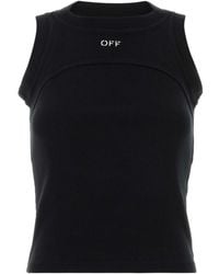 Off-White c/o Virgil Abloh - Off Stretch Cotton Tank Top - Lyst