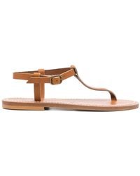 K. Jacques - Petrone Leder Tanga Sandalen - Lyst