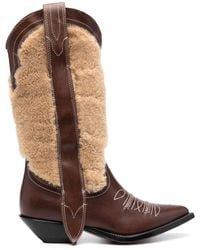 Sonora Boots - Embroidered Leather Texan Boots - Lyst