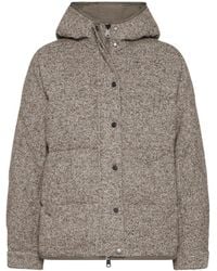 Brunello Cucinelli - Chevron Down Jacke mit Hoodie - Lyst