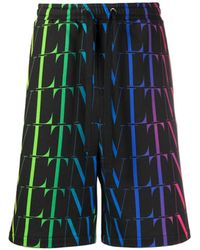 Valentino - Vlnt Jersey Bermuda Shorts - Lyst