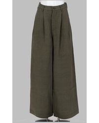 Uma Wang - Wide-Leg Linen Blend Trousers - Lyst