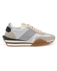 Tom Ford - Sneakers James in lycra e pelle scamosciata - Lyst