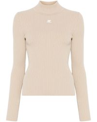 Courreges - Pull Reedition En Maille Nervurée - Lyst
