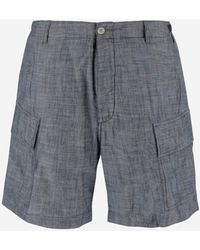 C.P. Company - Chambray Cargo Shorts - Lyst