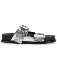 Jil Sander - Leather Sandals With Buckle Detail - Lyst