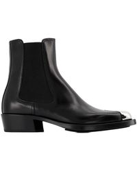 McQueen - Bottes en cuir - Lyst