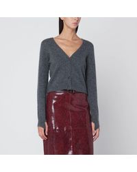 Roberto Collina - Short Anthracite Cashmere Cardigan - Lyst