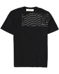 Golden Goose - T-Shirt With Flag Print Cotton T-Shirts - Lyst