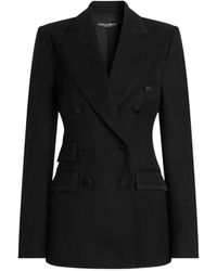 Dolce & Gabbana - Turlington Twill Jack Met Dubbele Rij Knopen En Stretch - Lyst