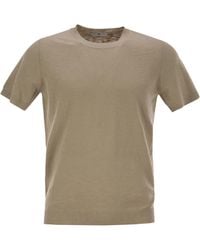 PT Torino - Crew Neck Short Sleeved Cotton Jersey - Lyst