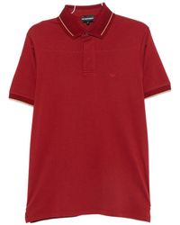 Emporio Armani - Logo Cotton Polo Shirt - Lyst