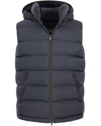 Herno - Hooded Down Vest - Lyst