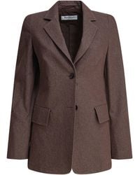 Max Mara - Katoenen Blazer Met Denimeffect - Lyst