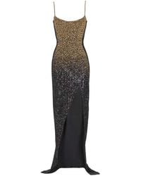 Balmain - Long Dress With Embroidery - Lyst