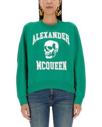 McQueen - 'Varsity Skull' Sweatshirt - Lyst