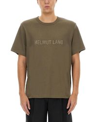 Helmut Lang - Regular Fit T-Shirt With Tonal Logo Embossing - Lyst