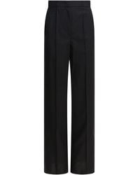 Max Mara - Light Wool Straight Trousers - Lyst