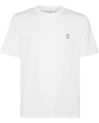Brunello Cucinelli - Logo Print T-Shirt - Lyst