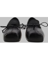 MM6 by Maison Margiela - Lace-Up Leather Flats - Lyst