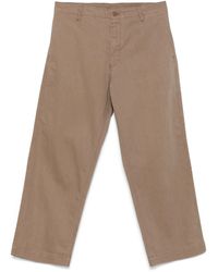 Emporio Armani - Cotton Blend Comfortable Trousers - Lyst