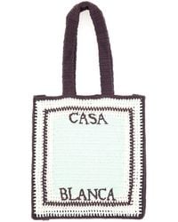 CASABLANCA - Crochet Bag With Logo - Lyst