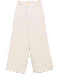 Alysi - Linen Wide Leg Trousers - Lyst