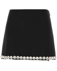 Prada - Acetate Blend Mini Skirt - Lyst